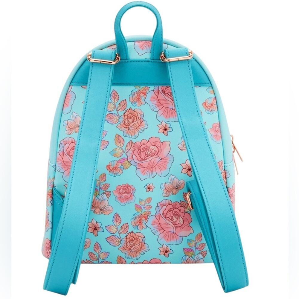 Disney Loungefly Cinderella Pink Floral Mini Backpack NWT - Picture 8 of 9